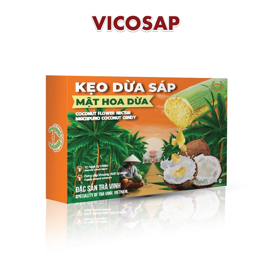Kẹo dừa sáp mật hoa dừa 180g